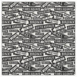 New York Streets, Black and White NYC Pattern Fabric