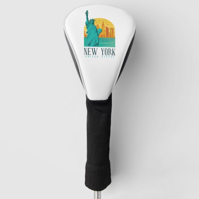 New York Stylish Skyline    Golf Head Cover (Front)