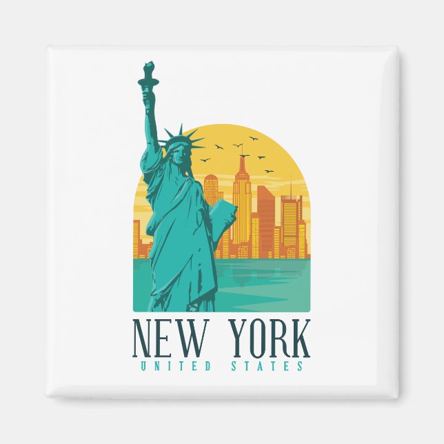 New York Stylish Skyline    Magnet (Front)