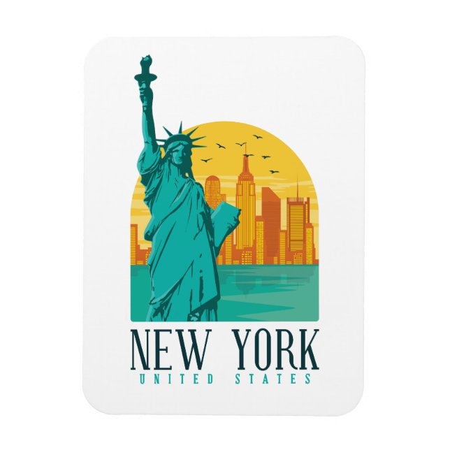 New York Stylish Skyline    Magnet (Vertical)