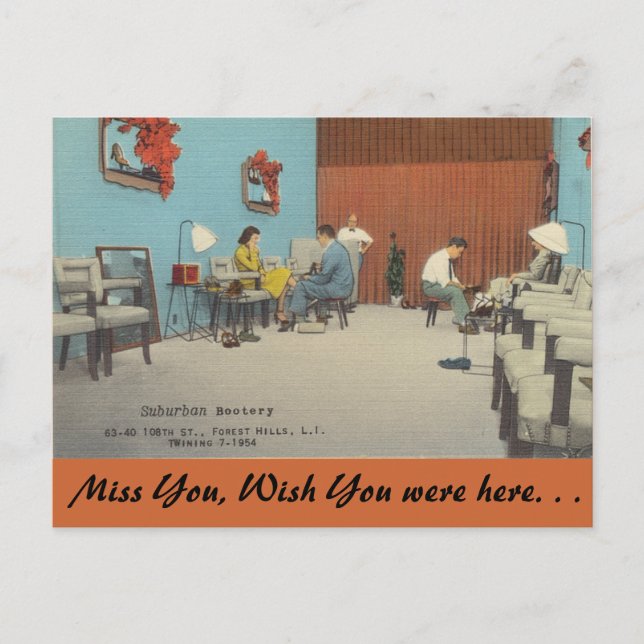 New York, Suburban Bootery, Forest Hills Postcard (Front)