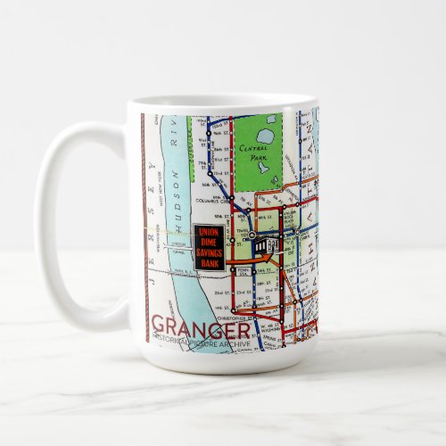 New York Subway Map 15 oz Classic White Mug