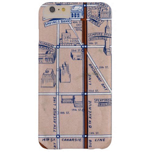 NEW YORK SUBWAY MAP 1940 2 BARELY THERE iPhone 6 PLUS CASE