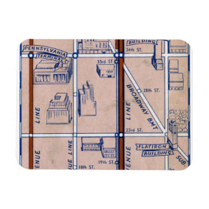 NEW YORK SUBWAY MAP, 1940 2 MAGNET