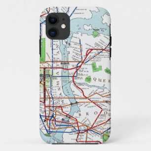 New York: Subway Map, 1940 iPhone 11 Case