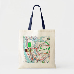 New York: Subway Map, 1940 Tote Bag