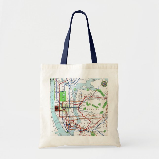 New York: Subway Map, 1940 Tote Bag (Front)