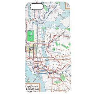 New York: Subway Map, 1940 Clear iPhone 6 Plus Case