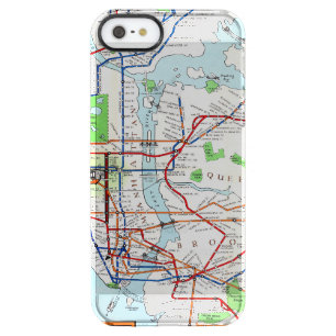 New York: Subway Map, 1940 Clear iPhone SE/5/5s Case