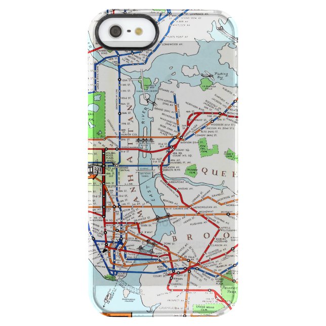New York: Subway Map, 1940 Uncommon iPhone Case (Back)