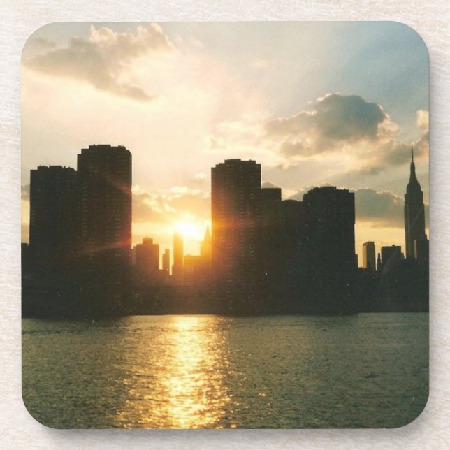 New York Sunset Beverage Coaster (Front)