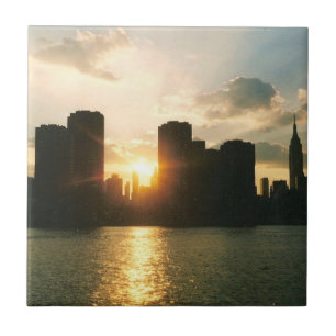 New York Sunset Ceramic Tile