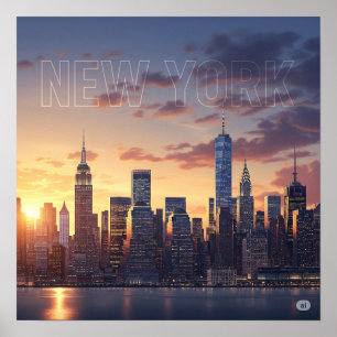 New York Sunset Poster