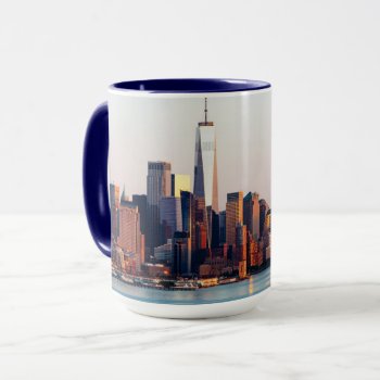 New York Sunset Skyline View Of World Trade Center Mug by iconicnewyork at Zazzle
