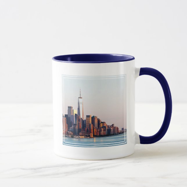 New York Sunset Skyline View of World Trade Center Mug (Right)