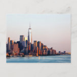 New York Sunset Skyline View Of World Trade Center Postcard at Zazzle