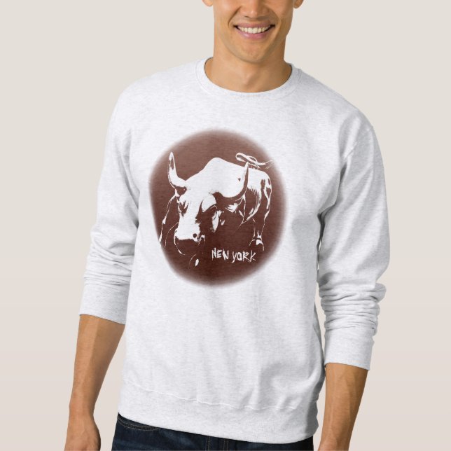 New York Sweatshirt NYC Bull Souvenir Shirt (Front)