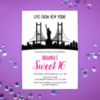 New York Sweet Sixteen Invitation
