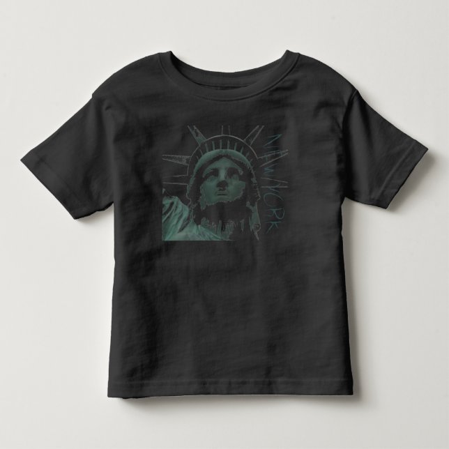 New York T-shirt Baby Statue of Liberty Baby Shirt (Front)