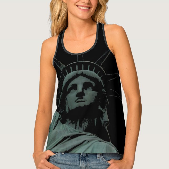 New York Tank Top Statue of Liberty NYC Art Shirts (Front)