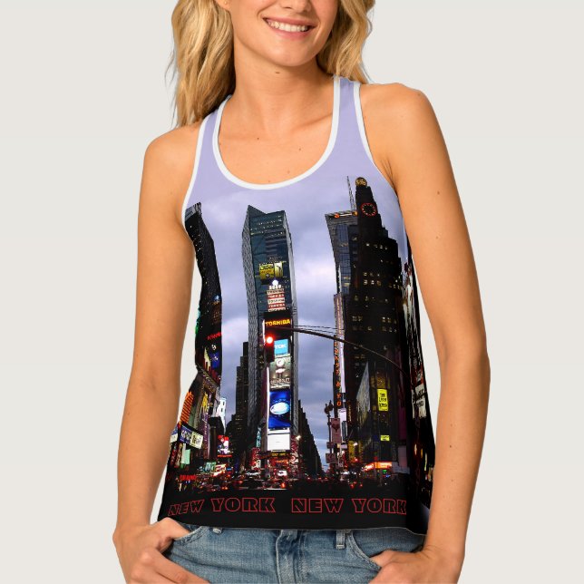 New York Tank Top Times Square NYC Shirt Custom (Front)