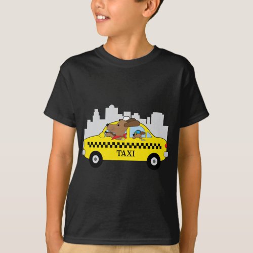 New York Taxi Dog T_Shirt