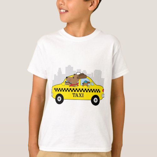 New York Taxi Dog T_Shirt