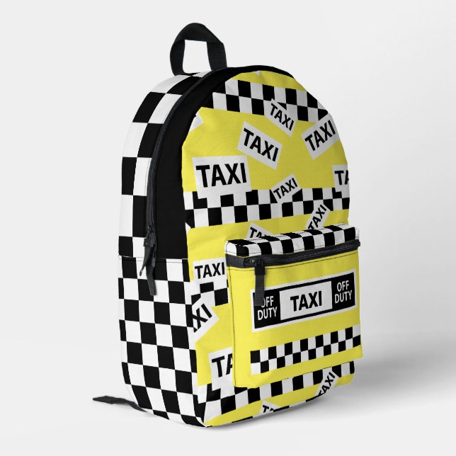 New York Taxi Driver Printed Backpack (Back Corner Left)