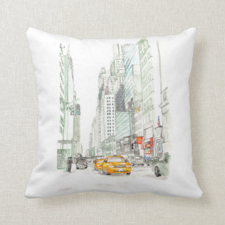 New York taxi Throw Pillow