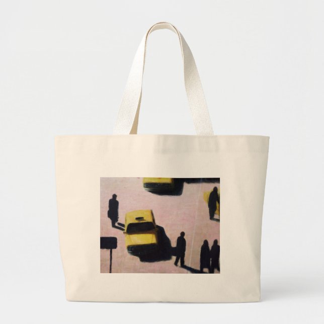 New York Taxis 1990 Large Tote Bag (Front)
