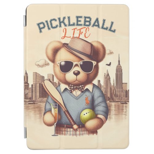 New York Teddy Bear Champagne Pickleball iPad Case