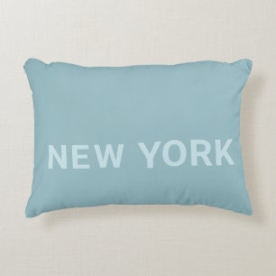 New York Text Accent Pillow