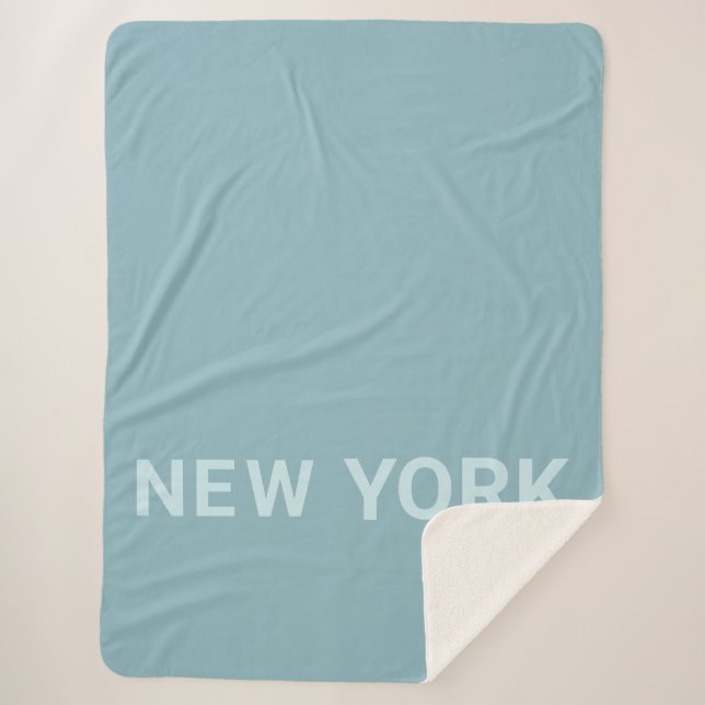 New York  Text       Sherpa Blanket (Front)