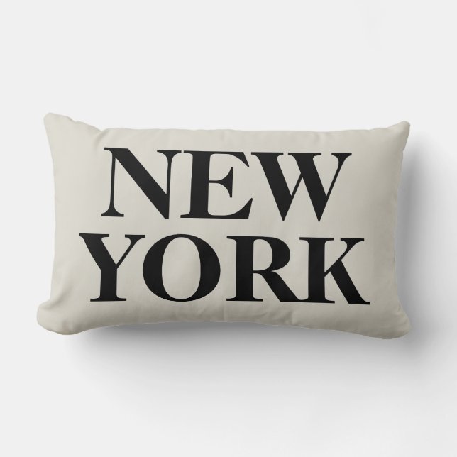 New York Text Throw Pillow (Front)