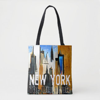New York The Big Apple Abstract Painting Tote Bag