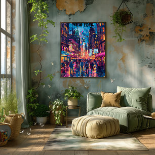 New York: The City That Never Sleeps Contemporary Poster