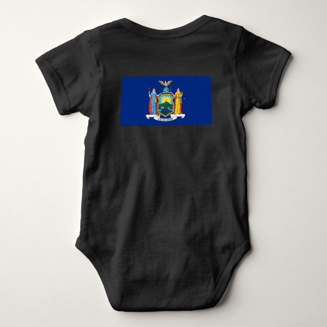 New York: The Empire State, Home Big Apple Flag Baby Bodysuit (Back)