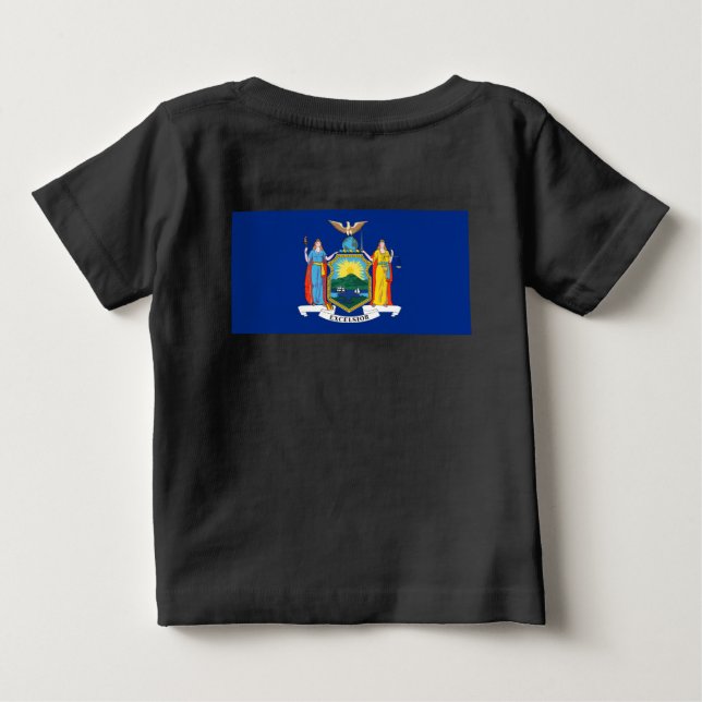 New York: The Empire State, Home Big Apple Flag Baby T-Shirt (Back)