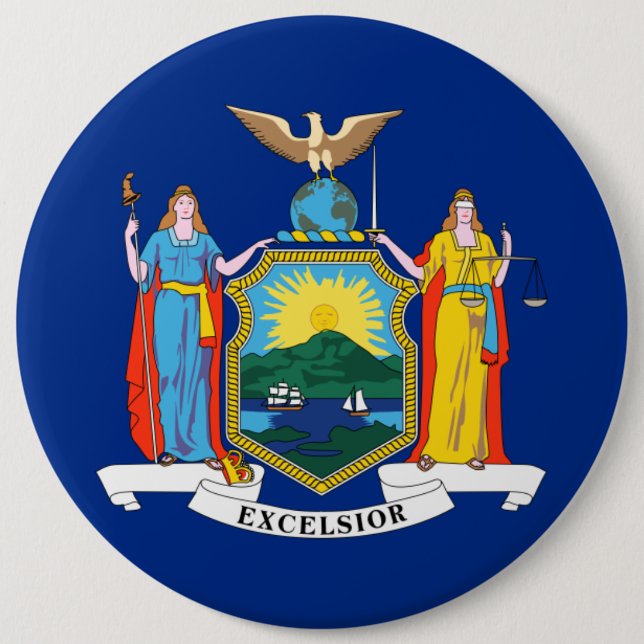 New York: The Empire State, Home Big Apple Flag Button (Front)