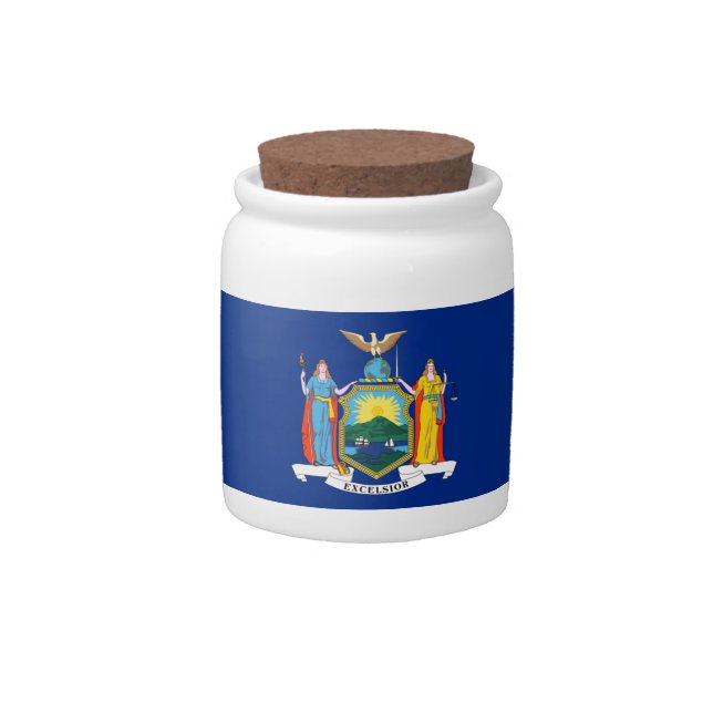New York: The Empire State, Home Big Apple Flag Candy Jar (Front)