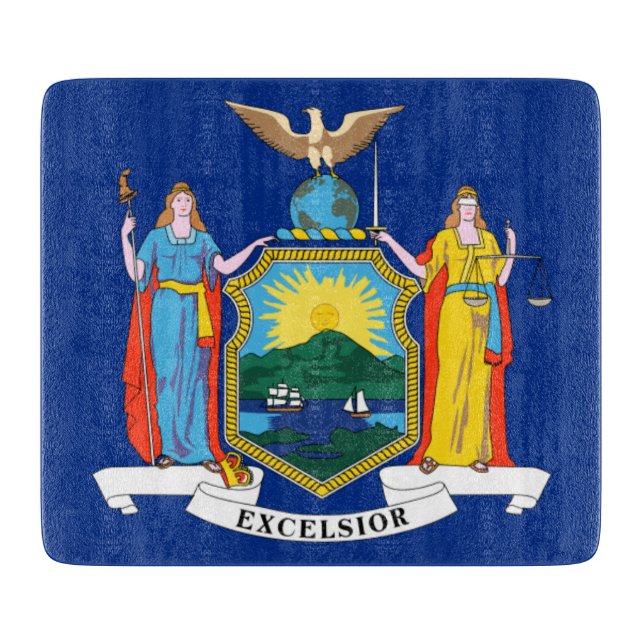 New York: The Empire State, Home Big Apple Flag Cutting Board (Front)