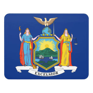 New York: The Empire State, Home Big Apple Flag Door Sign