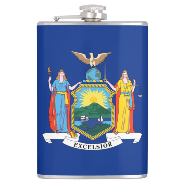 New York: The Empire State, Home Big Apple Flag Flask (Front)