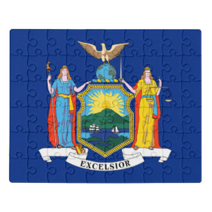 New York: The Empire State, Home Big Apple Flag Jigsaw Puzzle