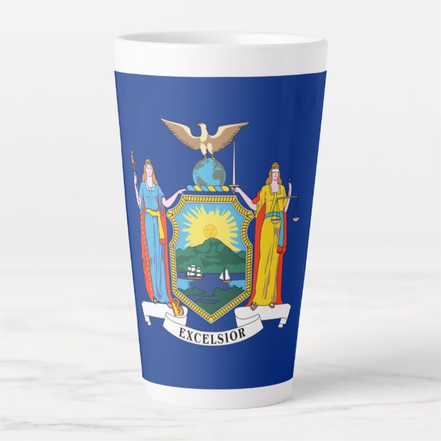 New York: The Empire State, Home Big Apple Flag Latte Mug (Front)