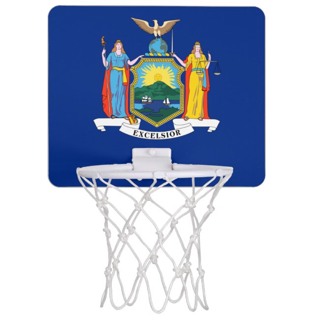 New York: The Empire State, Home Big Apple Flag Mini Basketball Hoop (Front)