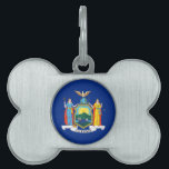 New York: The Empire State, Home Big Apple Flag Pet ID Tag<br><div class="desc">In the year 1778, as the American Revolution raged, a young state, New York, sought a symbol to represent its aspirations and identity. The task of designing a flag fell upon the shoulders of the state's leaders, who sought to capture the essence of the state's history, its natural beauty, and...</div>