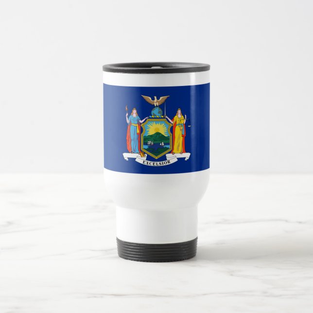 New York: The Empire State, Home Big Apple Flag Travel Mug (Center)