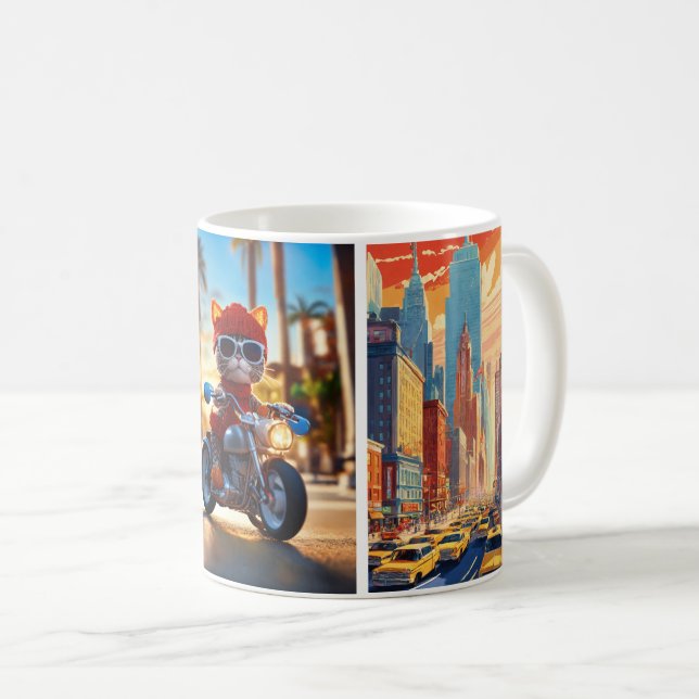 "New York, The Heart of Ambition" Coffee Mug (Front Right)