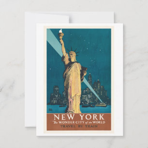 New York, The Wonder City Of The World Travel By T Holiday Card